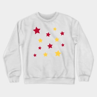 Crimson and Gold Gameday Stars- Ferris State Colors Crewneck Sweatshirt